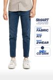 Quần Smart Jean Nam Xanh Đậm Trơn Co Giãn Thông Minh Form Smart Fit