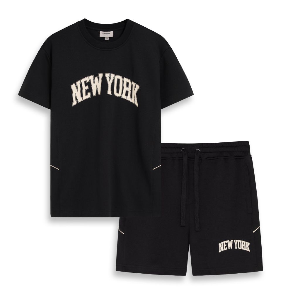 Set Đồ Thun Nam Ngắn Double Face NewYork Inspiration Form Regular