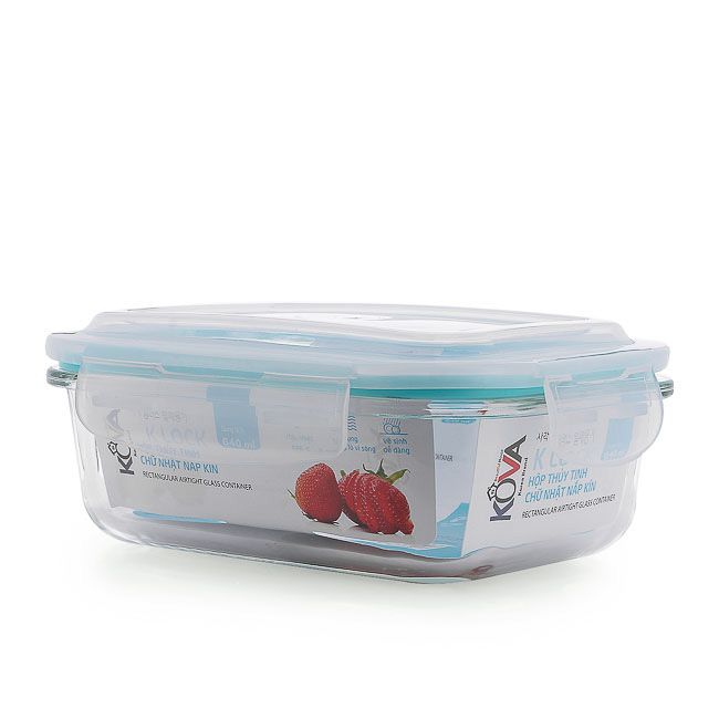 Hộp Thủy Tinh Chịu Nhiệt KOVA Chữ Nhật KLOCK 640ML