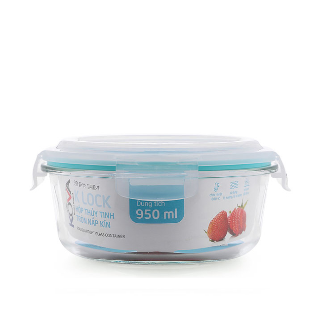 Hộp Thủy Tinh Chịu Nhiệt KOVA Tròn KLOCK 950ML