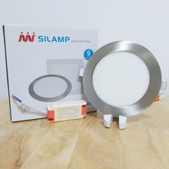 đèn led âm trần viền inox