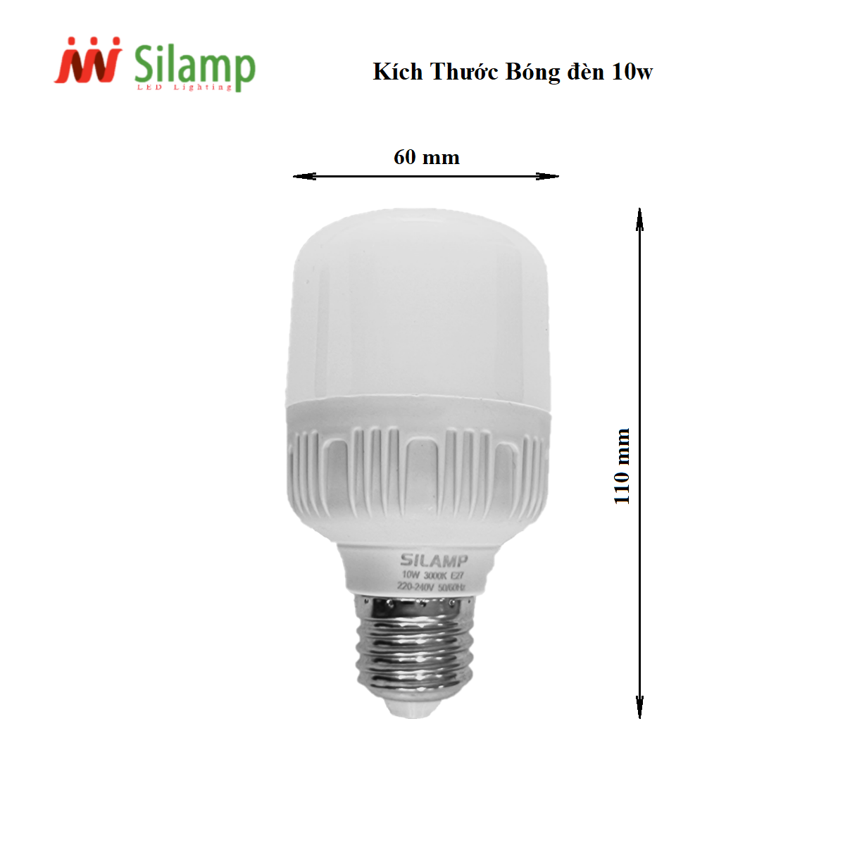  BÓNG ĐÈN LED 10W E27 | BÚP Trụ LED 10W E27 