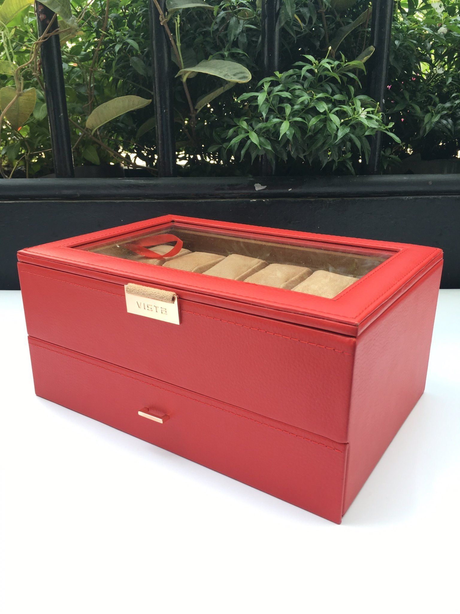 Hộp 12 đồng hồ 2 tầng đỏ