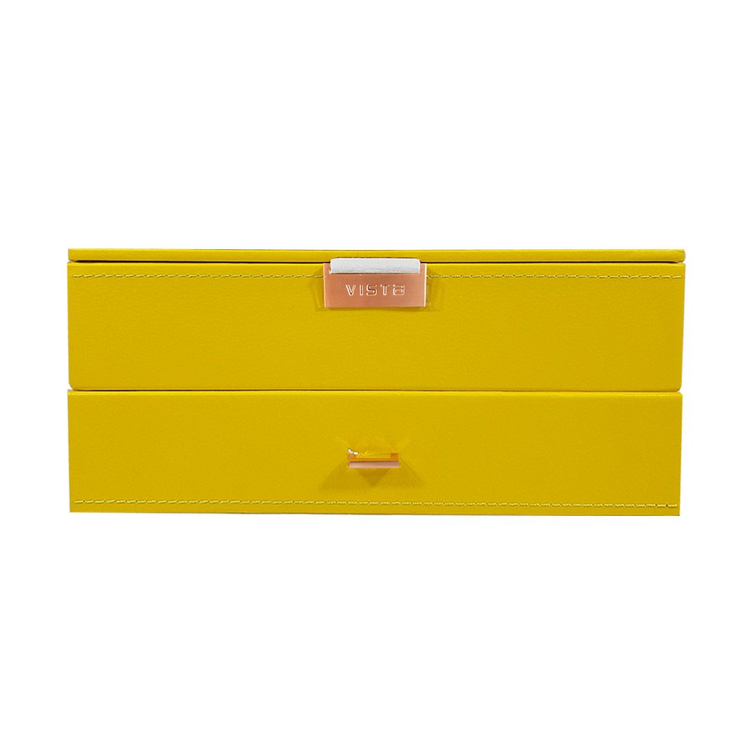 Hộp Đồng Hồ 2 Vàng Nhung Nâu