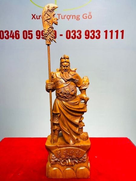 Quan Công Chống Đao Gỗ Hương