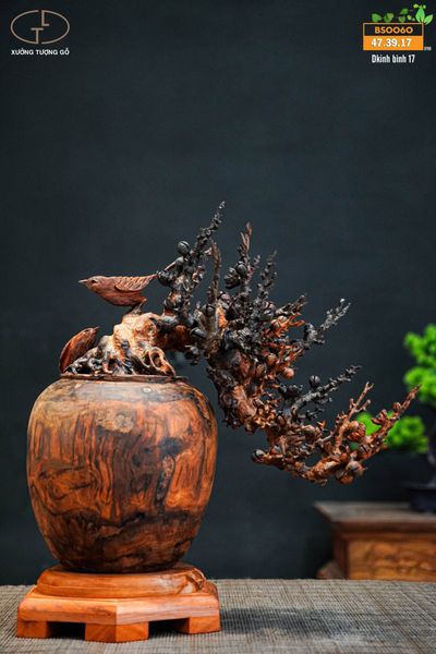 bonsai đào gỗ trắc