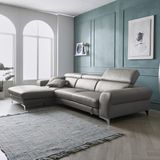 SF324 - GHẾ SOFA GÓC DA BÒ 4 CHỖ NGỒI