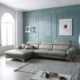 SF324 - GHẾ SOFA GÓC DA BÒ 4 CHỖ NGỒI