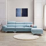 SF413 - SOFA VẢI SUEDE 4 CHỖ XUẤT KHẨU