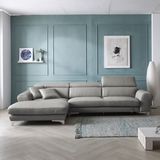 SF324 - GHẾ SOFA GÓC DA BÒ 4 CHỖ NGỒI