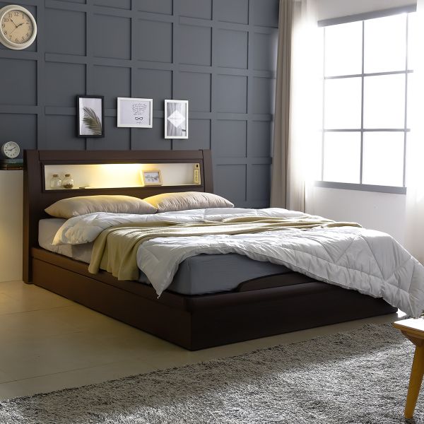 DB013A - GIƯỜNG LED LIEL GỖ MDF SIZE QUEEN