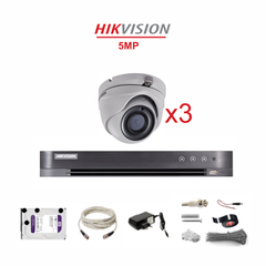 Trọn Gói 3 Camera HD-TVI 5.0Mpx Hikvision