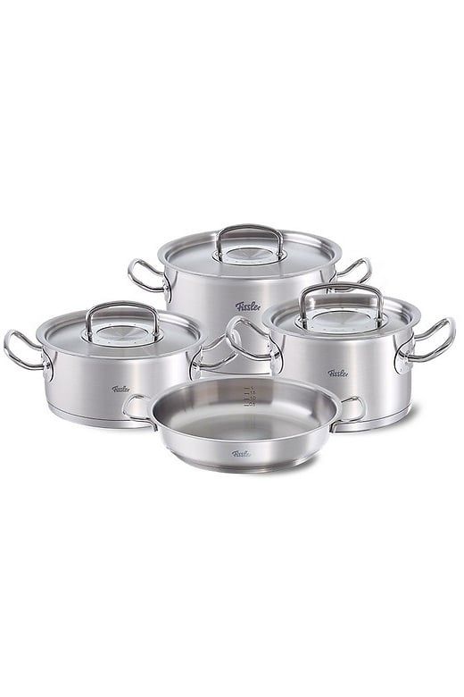 Bộ nồi Fissler Original Pro 4 món (3 nồi 1 chảo nắp inox / nắp kính) - Sản xuất tại Đức