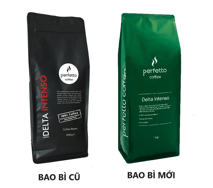 Cà phê hạt nguyên chất Perfetto Delta Series Intenso 1000g