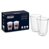  Bộ 2 Cốc thủy tinh 2 lớp cách nhiệt Delonghi 90 ml - Bộ 2 Ly espresso thủy tinh 2 lớp cách nhiệt - DeLonghi Double Walled Thermal Espresso Glasses 