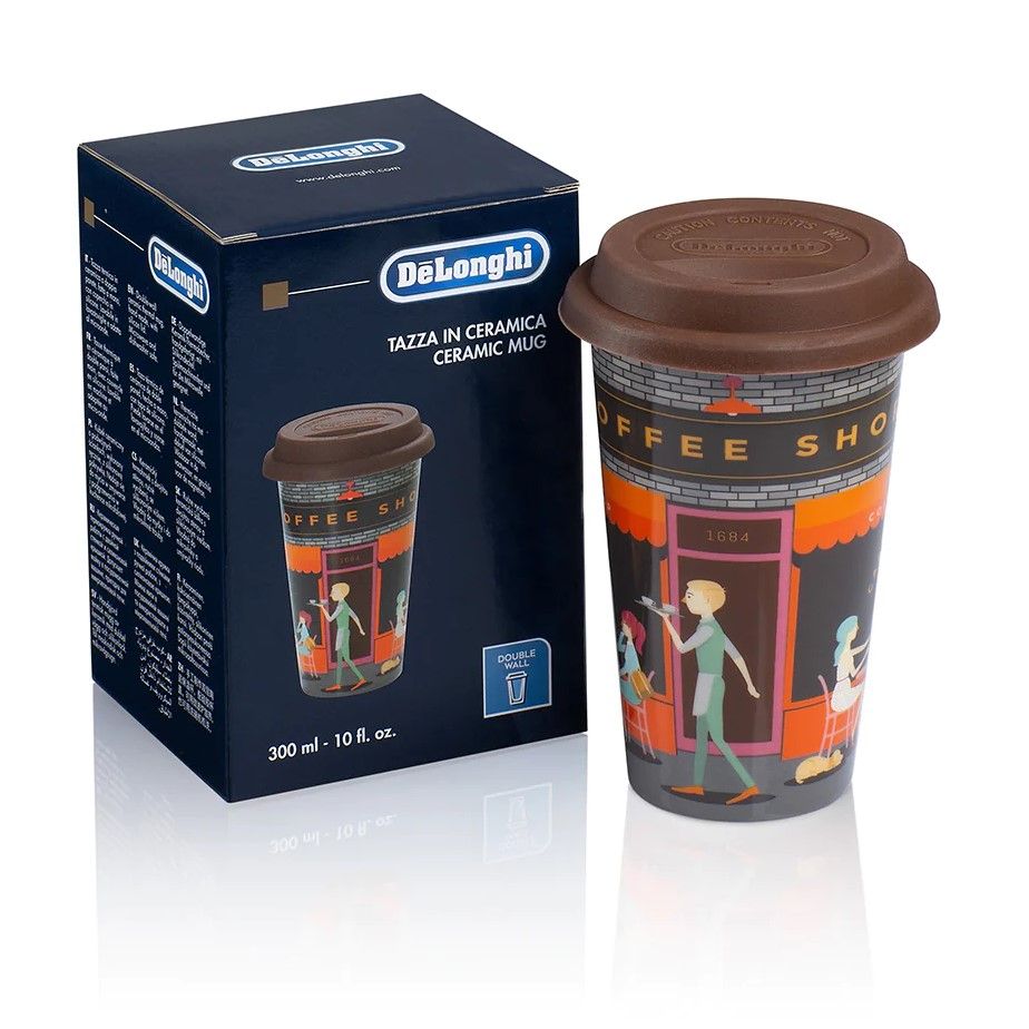 Ly giữ nhiệt 2 lớp cao cấp Delonghi - Delonghi Double Wall Ceramic Mug - Delonghi Thermal Coffee Mug - Coffee Shop
