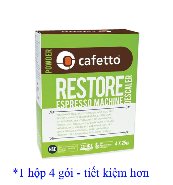  Bột tẩy cặn máy pha cà phê Cafetto Restore 25g - Cafetto Restore Descaler 