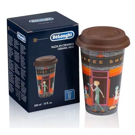 Ly giữ nhiệt 2 lớp cao cấp Delonghi - Delonghi Double Wall Ceramic Mug - Delonghi Thermal Coffee Mug - Blue