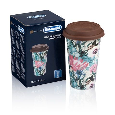 Ly giữ nhiệt 2 lớp cao cấp Delonghi - Delonghi Double Wall Ceramic Mug - Delonghi Thermal Coffee Mug - Blue