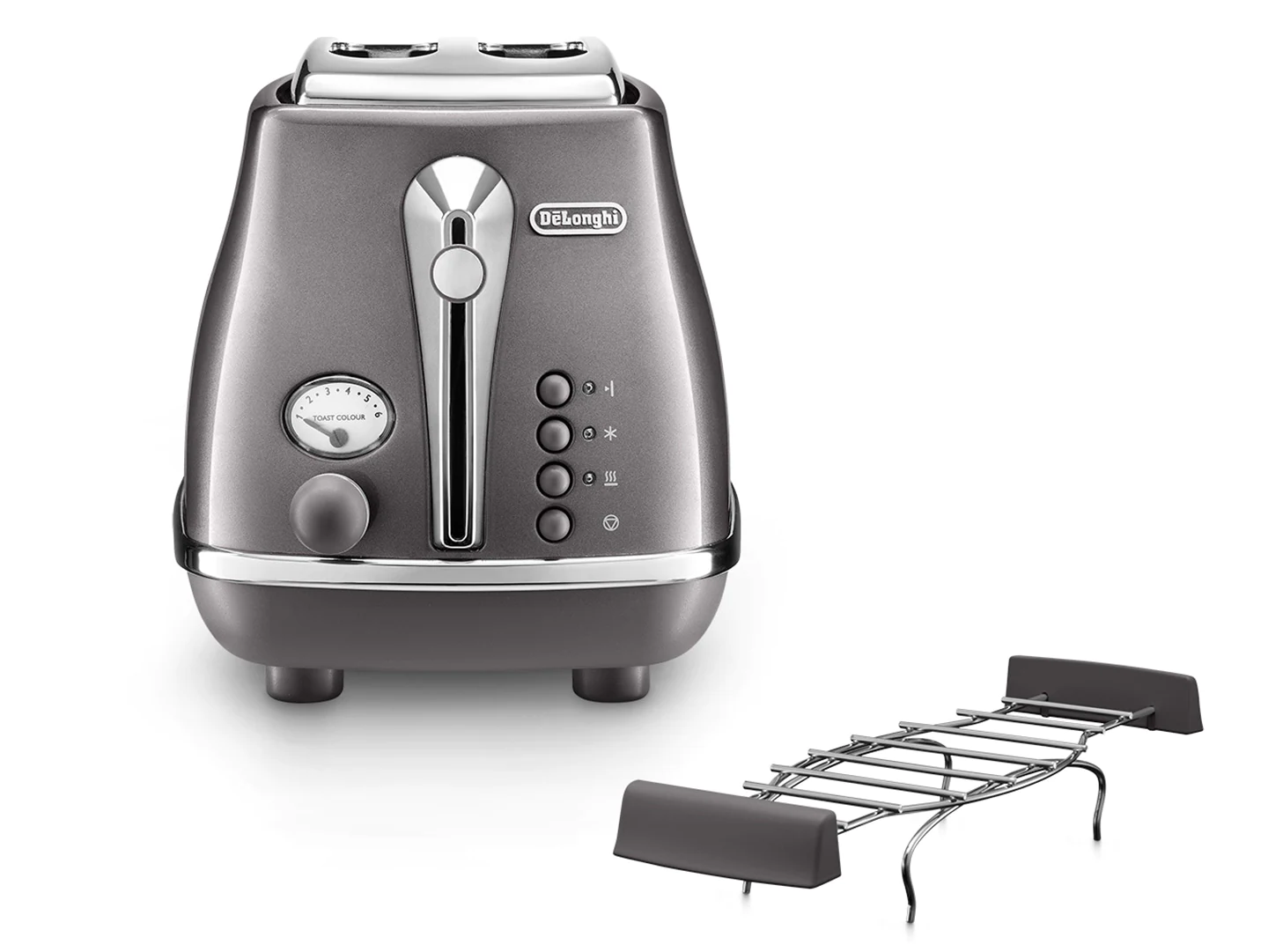 Máy nướng bánh mì Delonghi CTOT2103.BG - Lò nướng bánh mì Delonghi CTOT2103.GY Icona Metallics Toaster