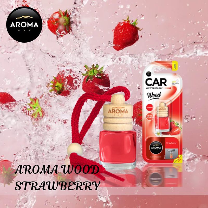 Tinh dầu treo Aroma Car Wood 6ml - Strawberry/ACW6-09