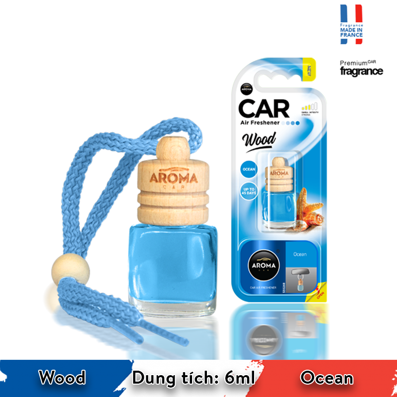 Tinh dầu treo Aroma Car Wood 6ml - Ocean/ACW6-12