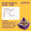 DAREU VIOLET GOLD V2 (TACTILE) PreLube – POT x45 swich