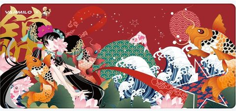 Lót chuột VARMILO Koi Series Peony Desk Mat