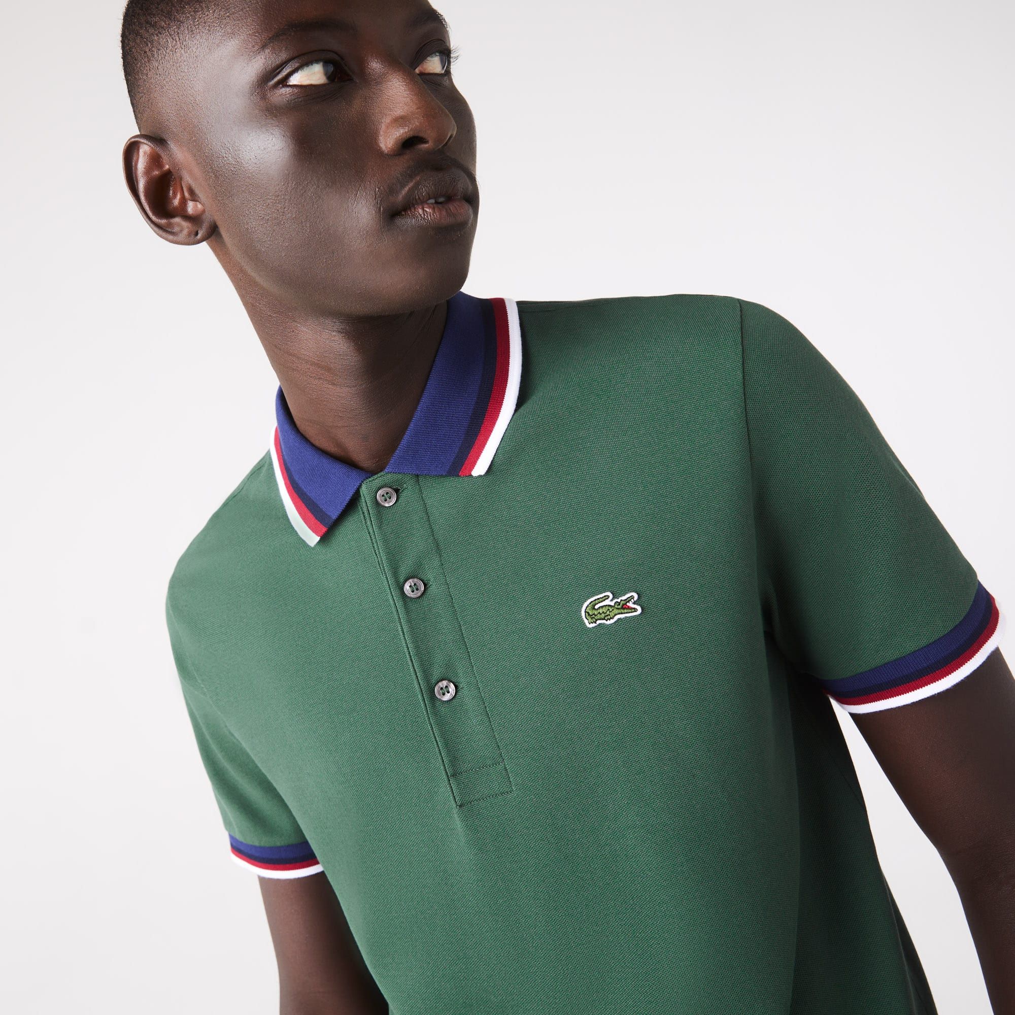  Lacoste Regular Fit Stretch Piqué Polo Shirt - Green 