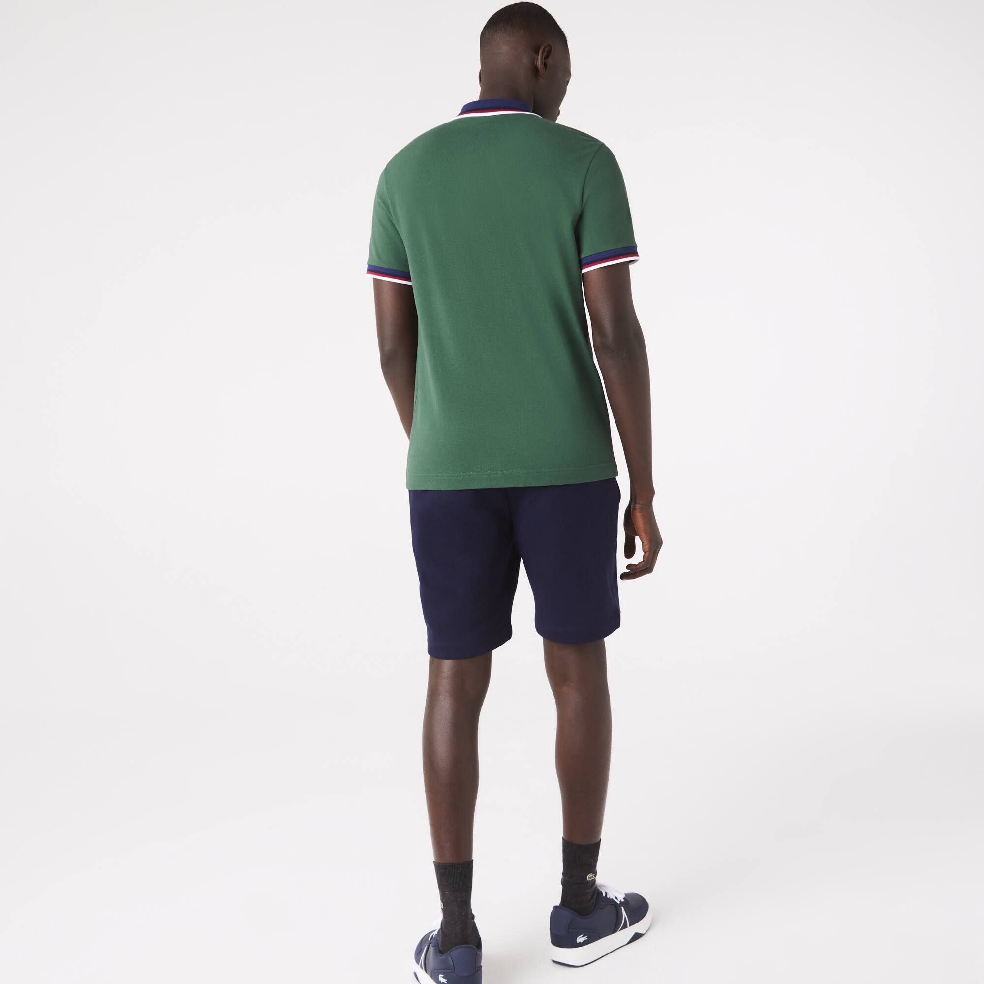  Lacoste Regular Fit Stretch Piqué Polo Shirt - Green 