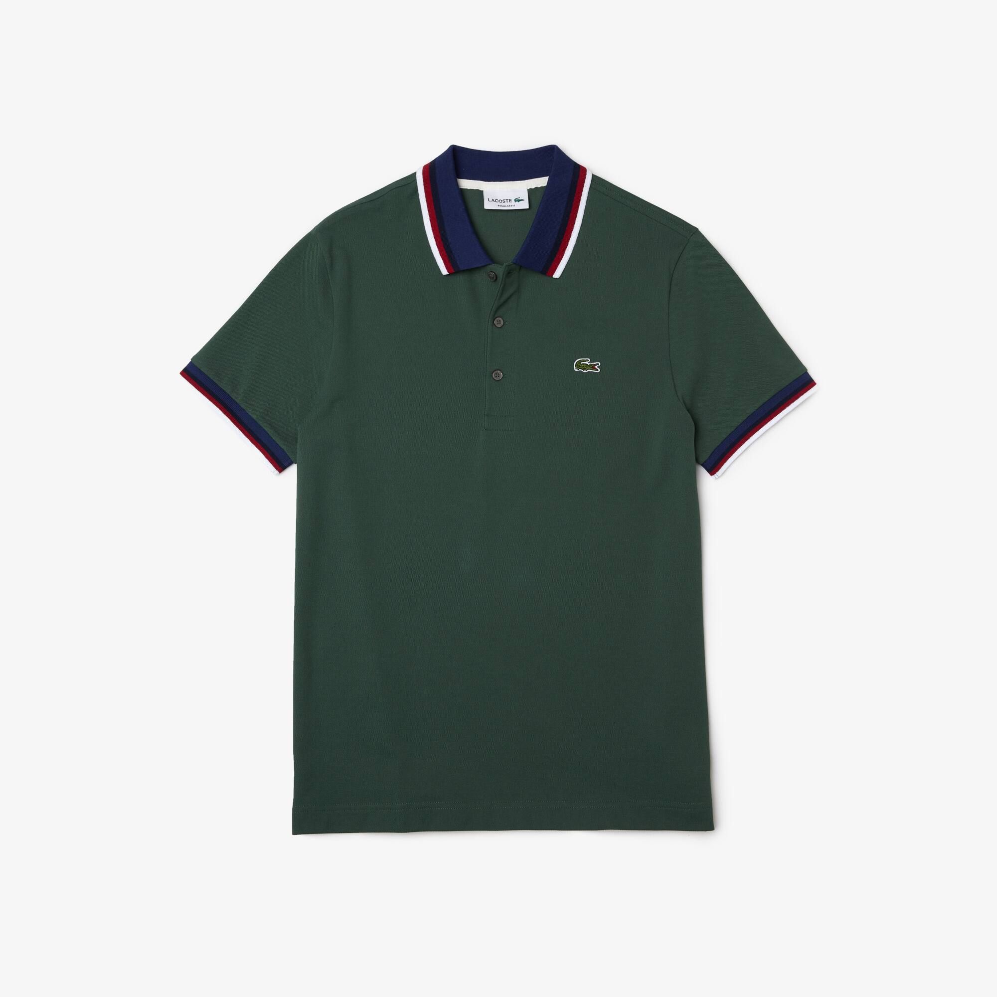 Lacoste Regular Fit Stretch Piqué Polo Shirt - Green
