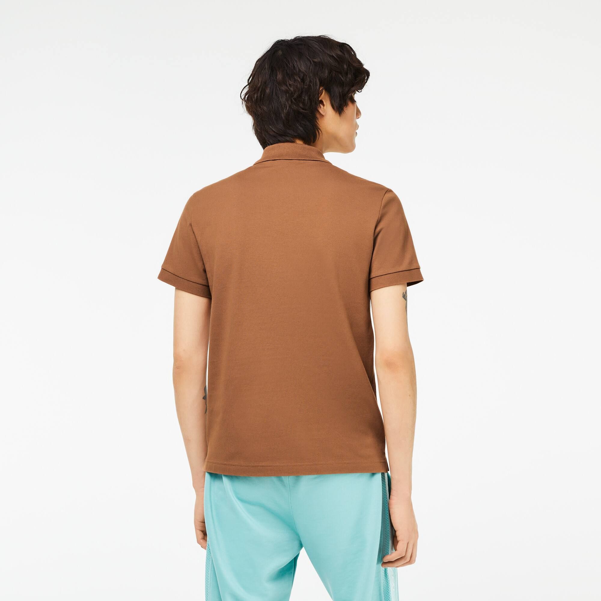  Lacoste Slim Fit Stretch Cotton Piqué Polo Shirt - Light Brown 