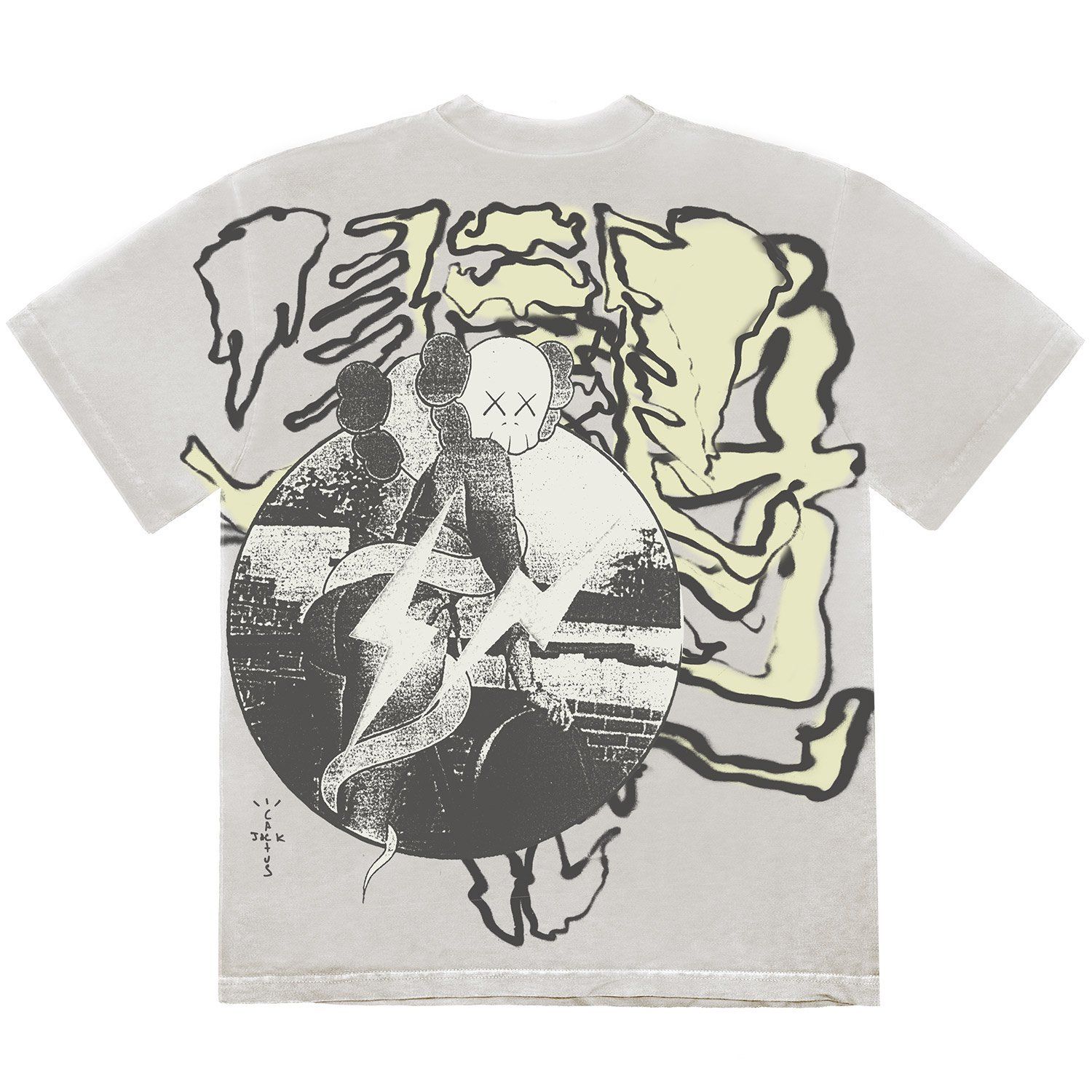 Travis Scott x KAWS For Fragment Tee - Vintage Wash