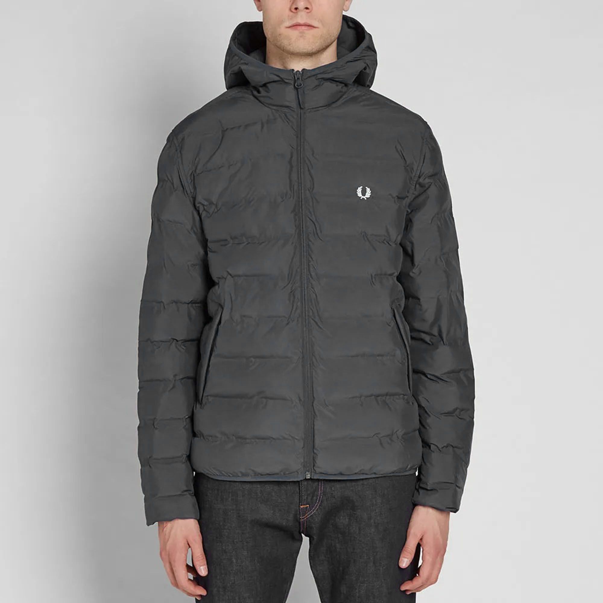  Fred Perry Insulated Hooded Brentham Jacket - Black 