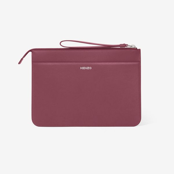  KENZO K Leather Clutch - Blackberry 