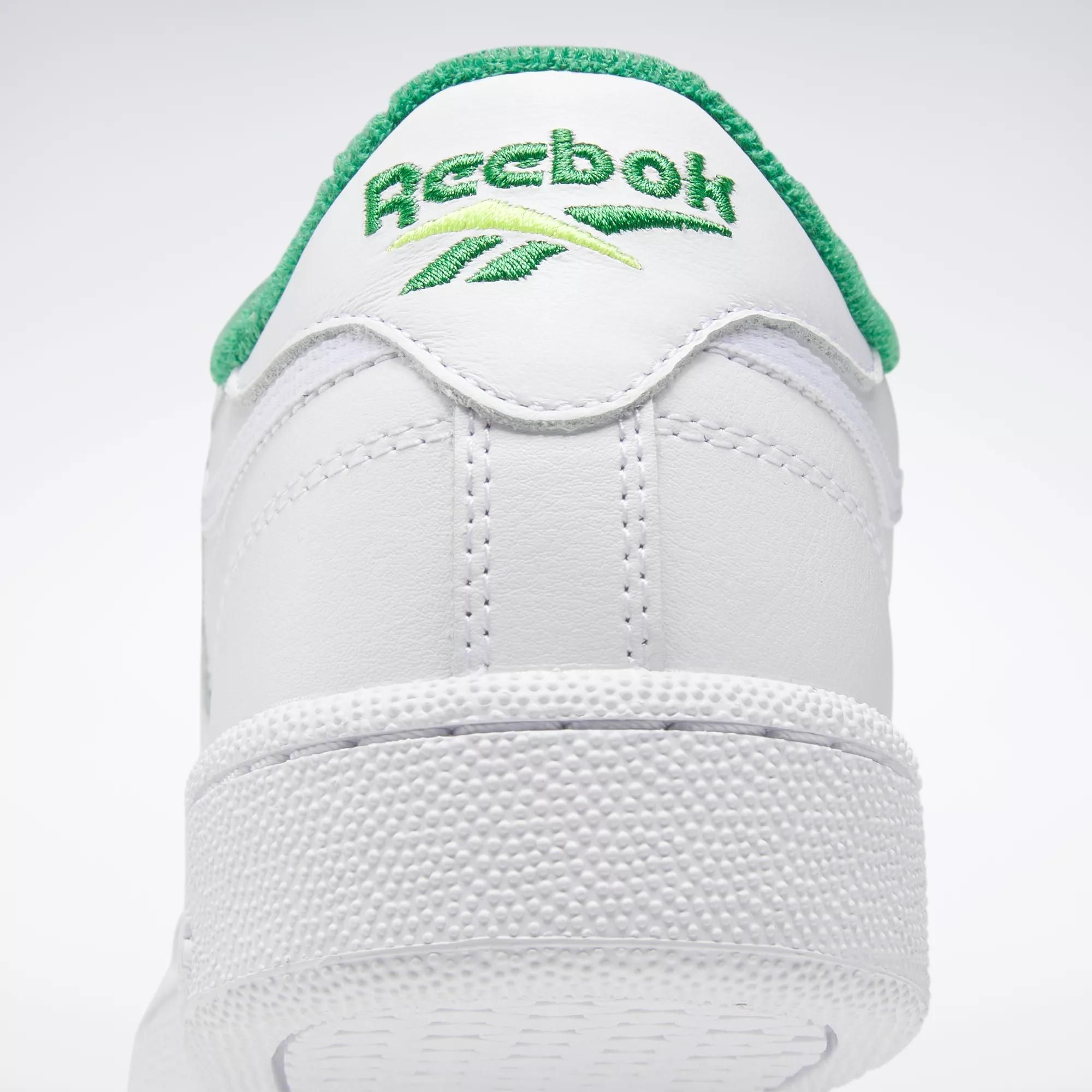  Reebok Club C 85 - White / Glen Green / Solar Acid Yellow 