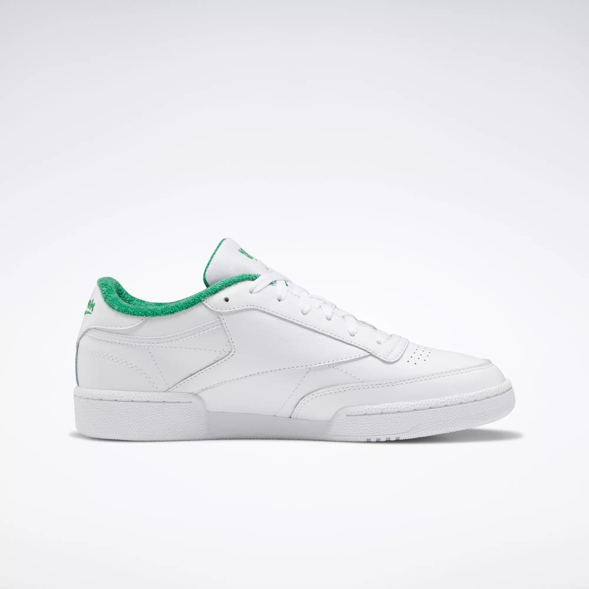  Reebok Club C 85 - White / Glen Green / Solar Acid Yellow 