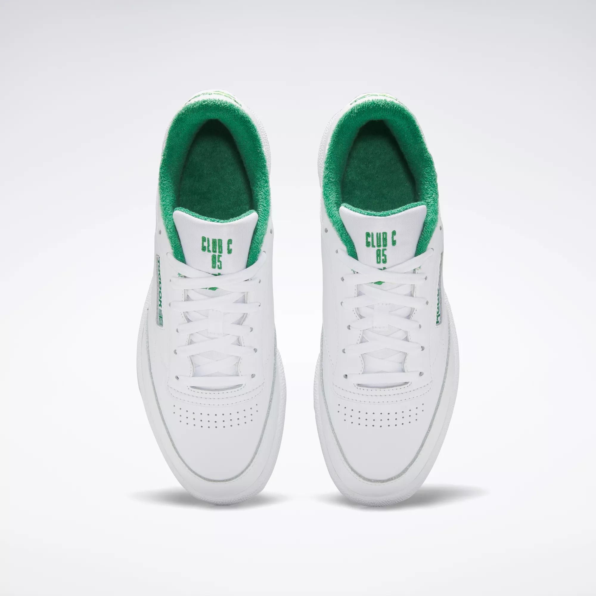 Reebok Club C 85 - White / Glen Green / Solar Acid Yellow