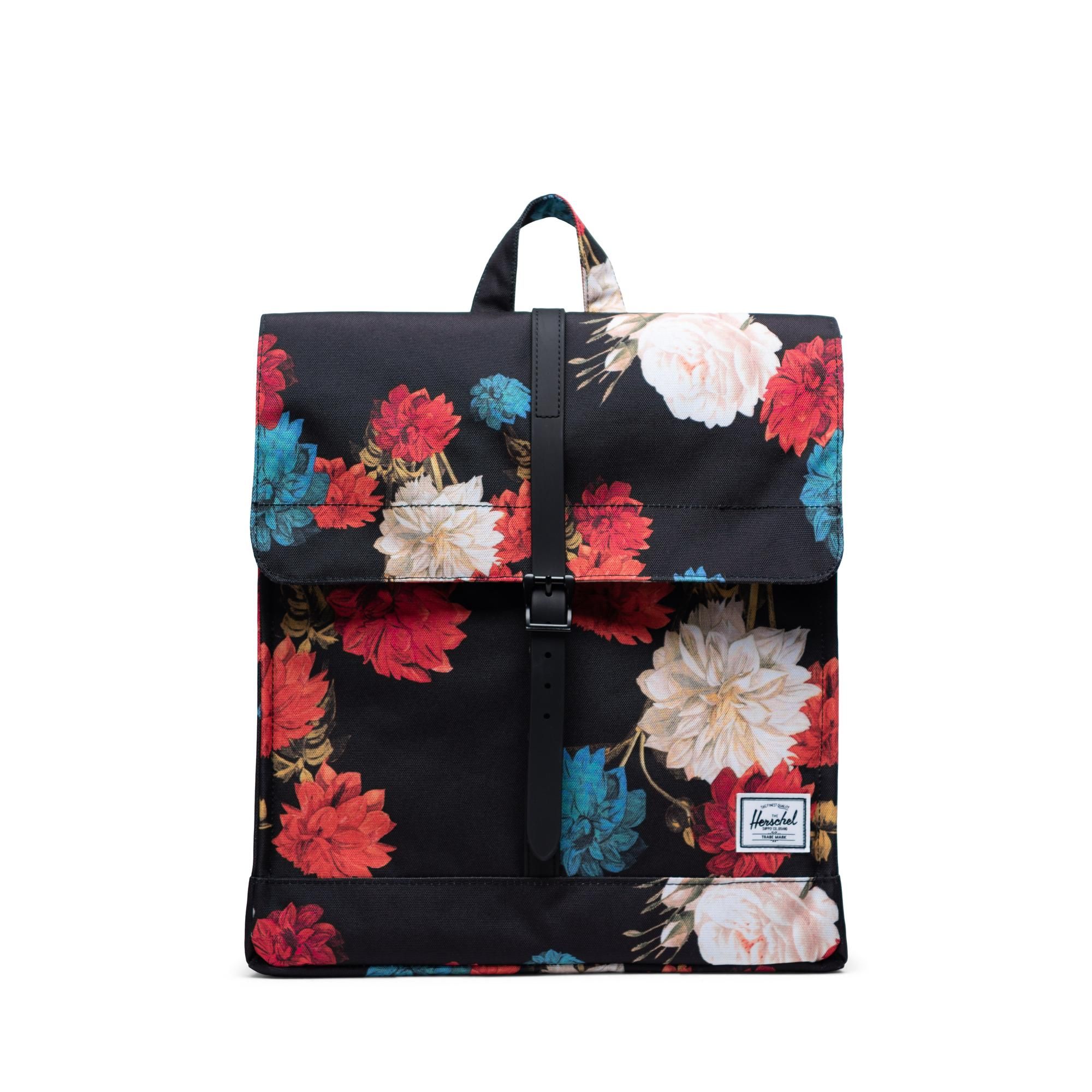 Hersche City Backpack | Mid-Volume - Vintage Floral/Black