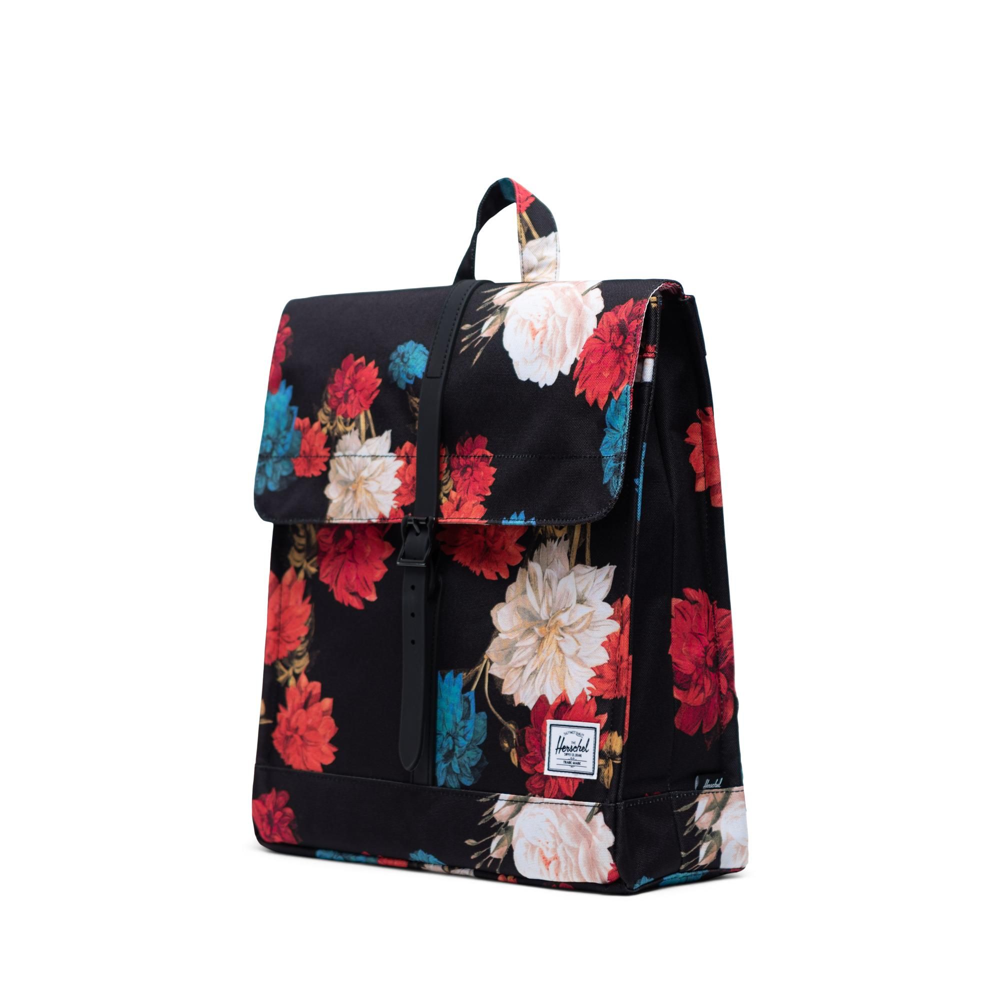 Hersche City Backpack | Mid-Volume - Vintage Floral/Black