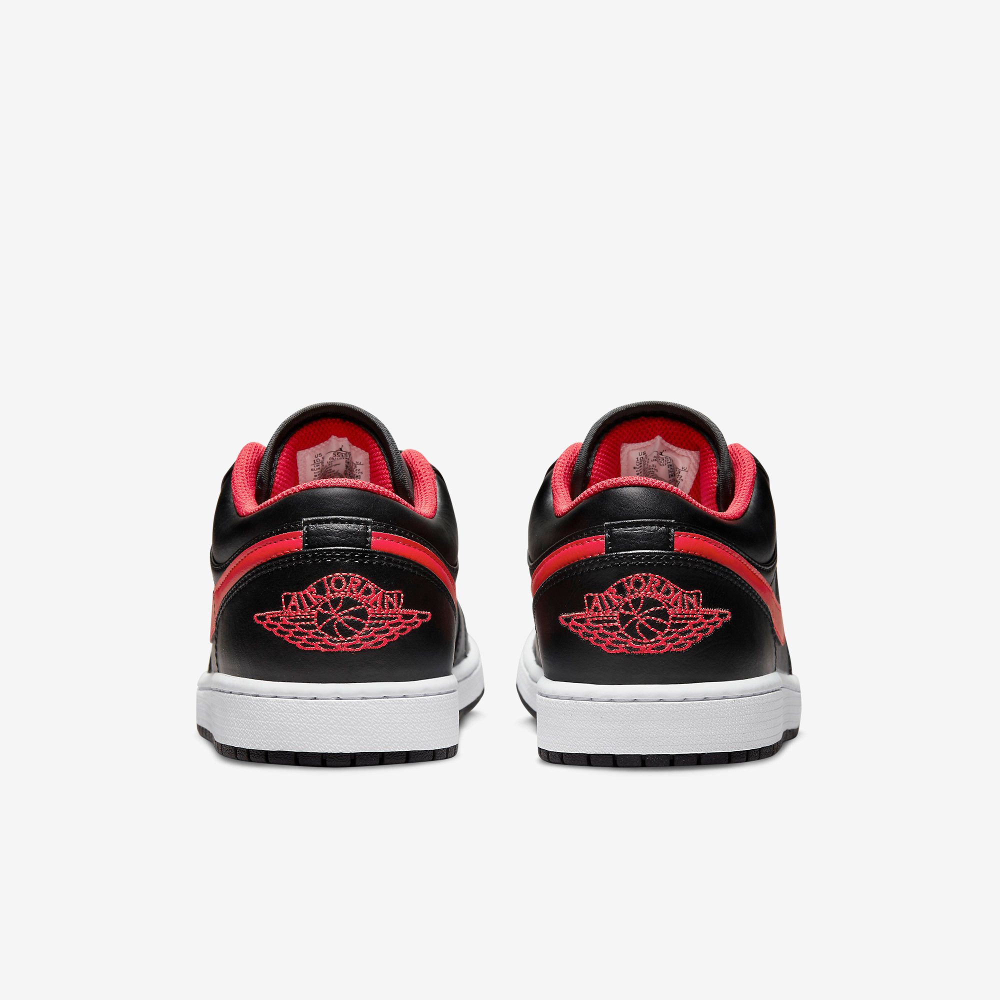  Air Jordan 1 Low - Black / White / Fire Red 