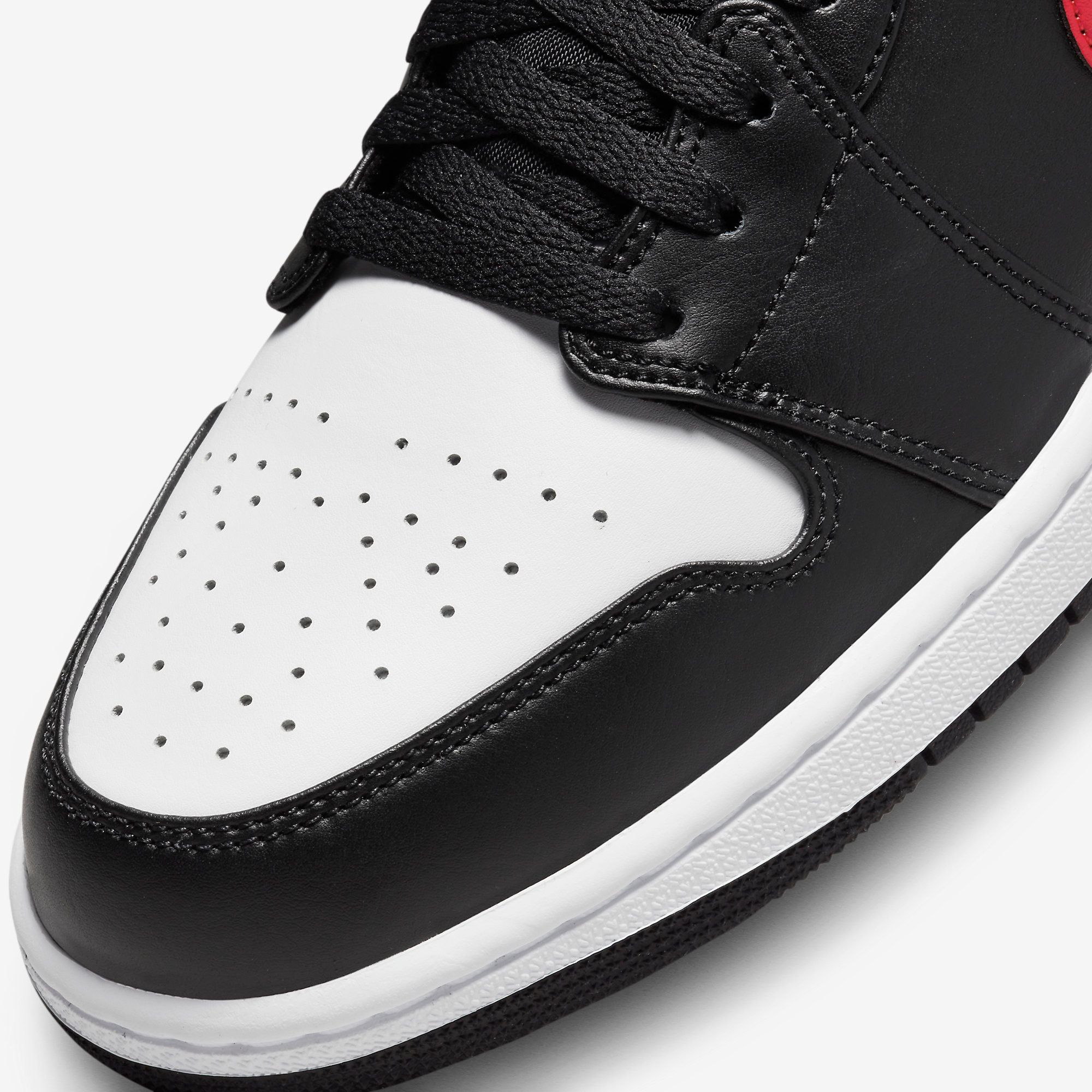  Air Jordan 1 Low - Black / White / Fire Red 