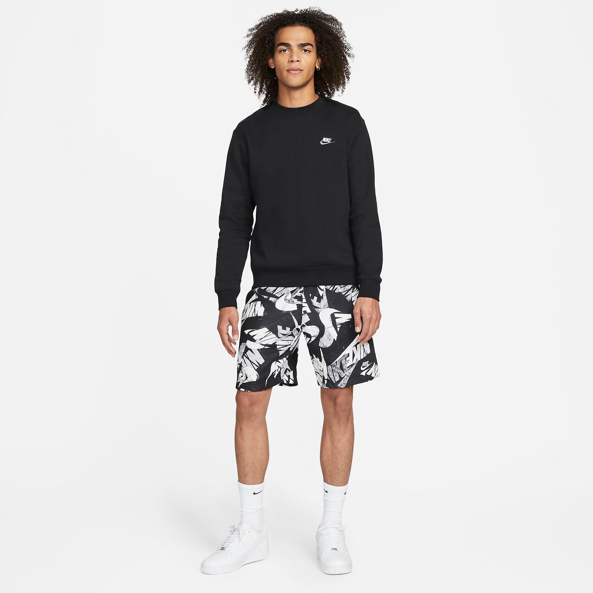 Nike Sportswear Essentials+ All-Over Print Shorts - Black