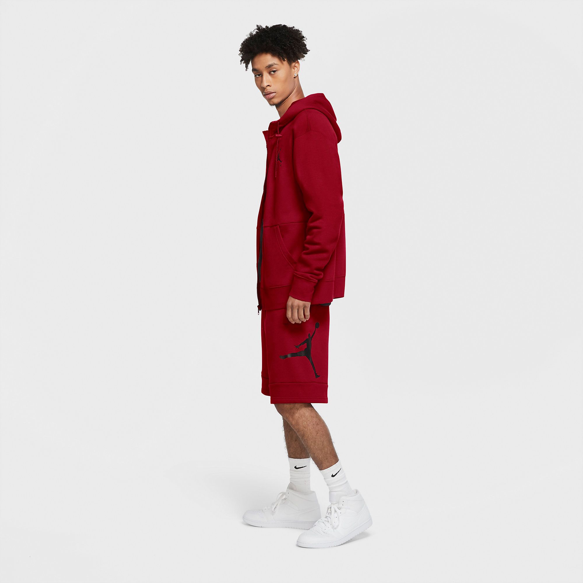  Jordan Jumpman Air Fleece Shorts - Gym Red 