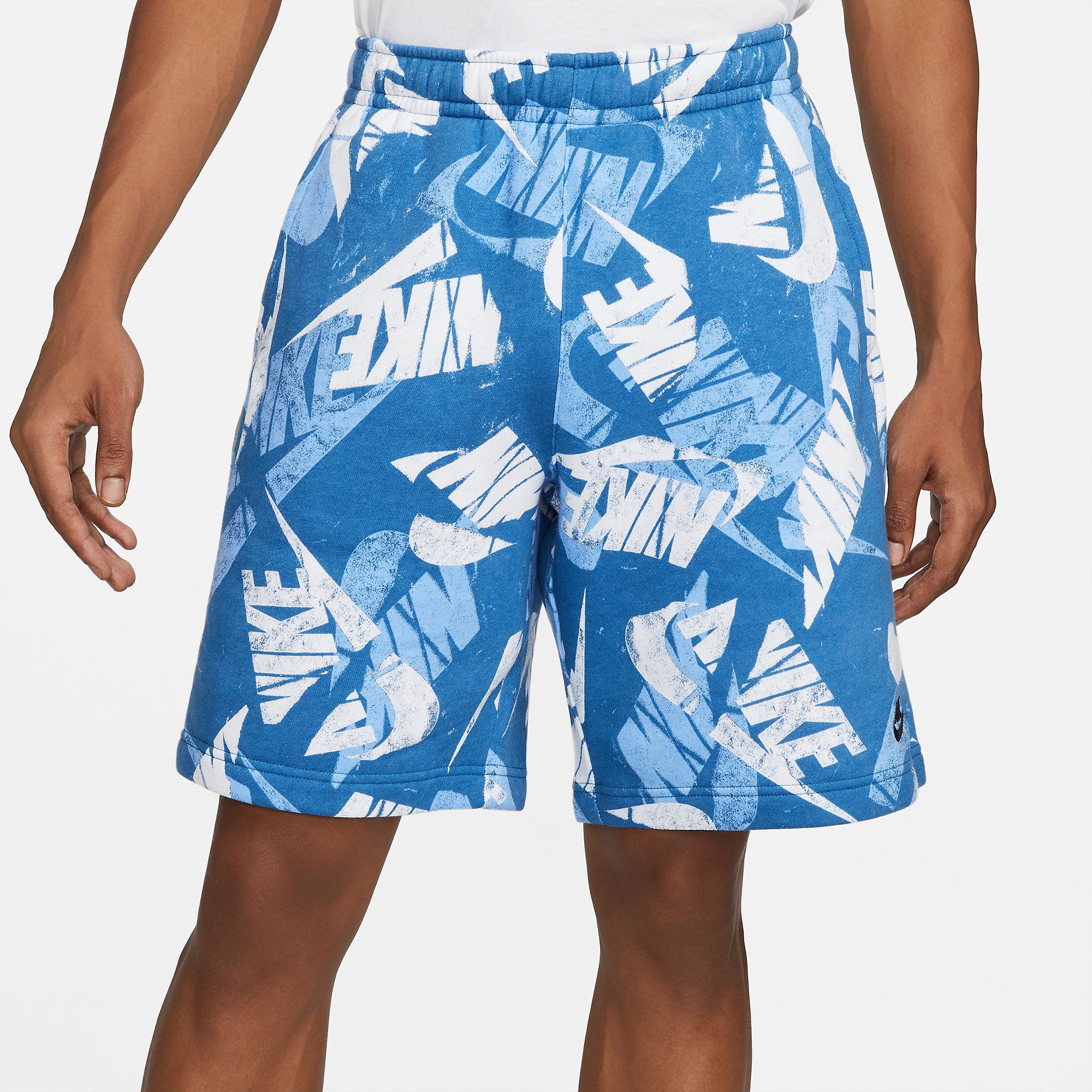 Nike Sportswear Essentials+ All-Over Print Shorts - Marina Blue 