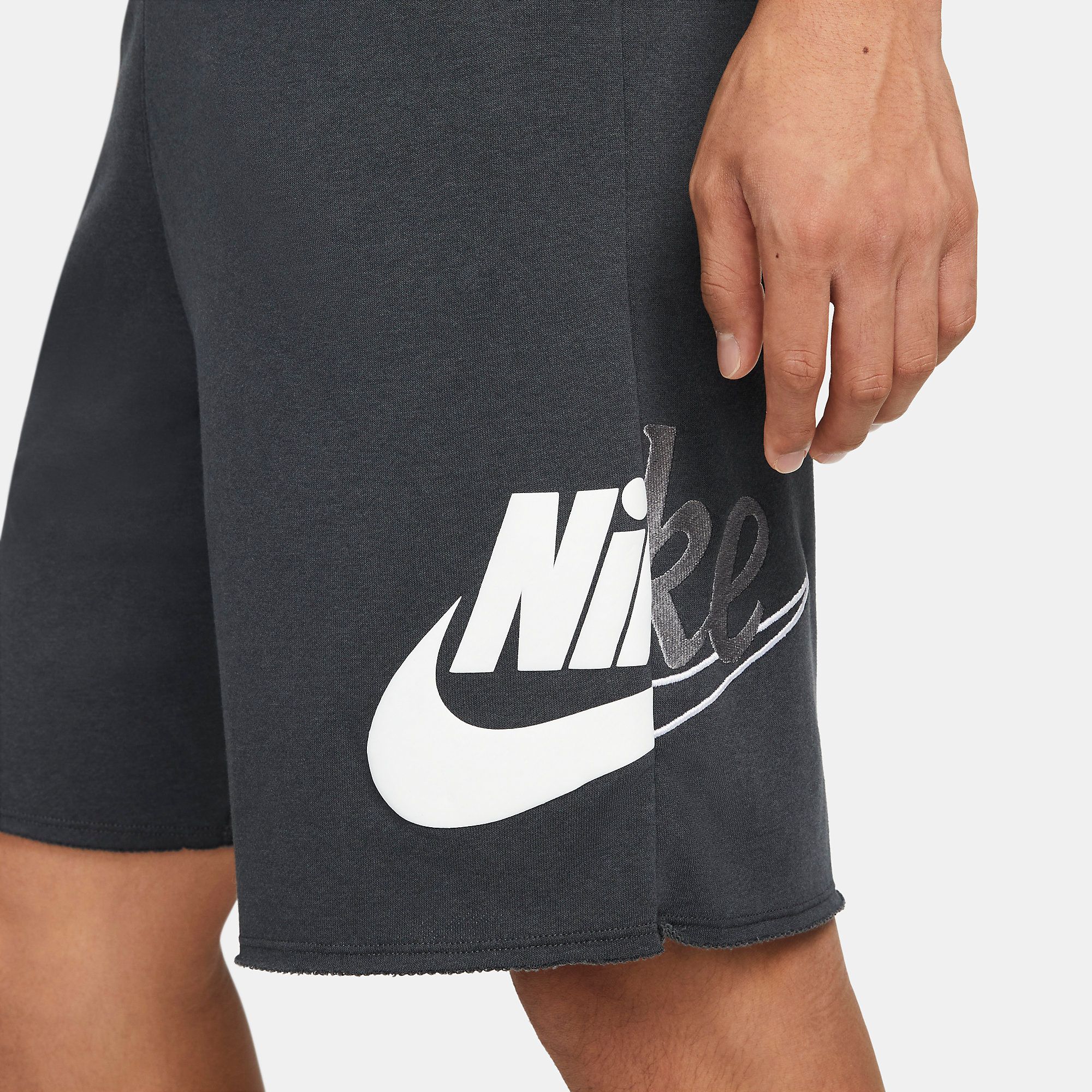  Nike French Terry Shorts - Dark Grey 