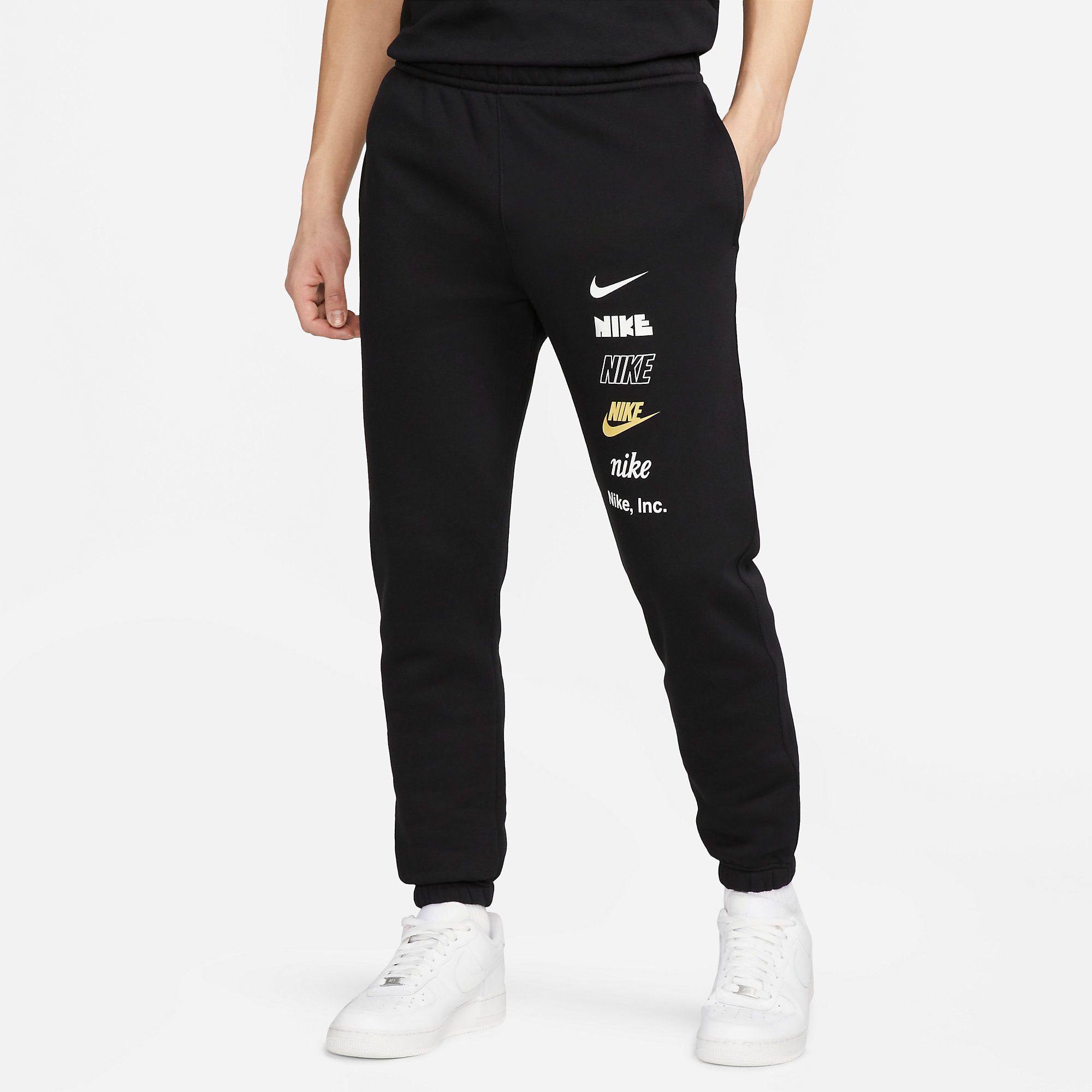  Nike Sportswear Logo Fleece Pants - Black 