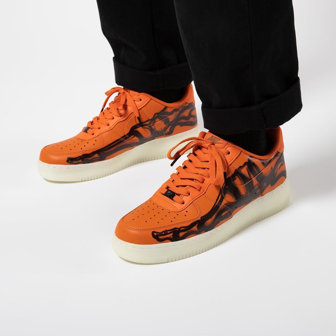 Nike Air Force 1 Skeleton - Orange