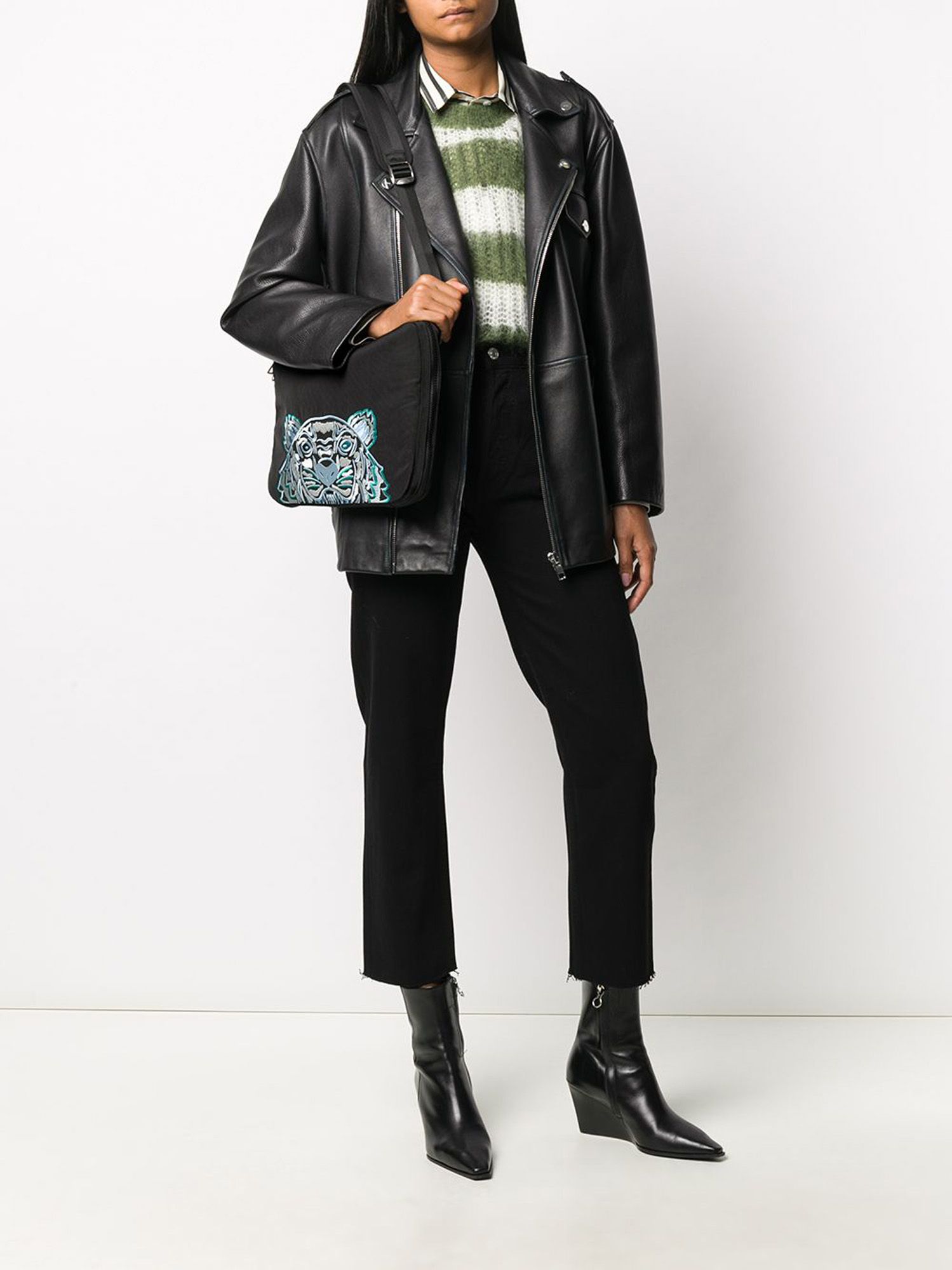 KENZO Kampus Tiger Crossbody Briefcase - Black