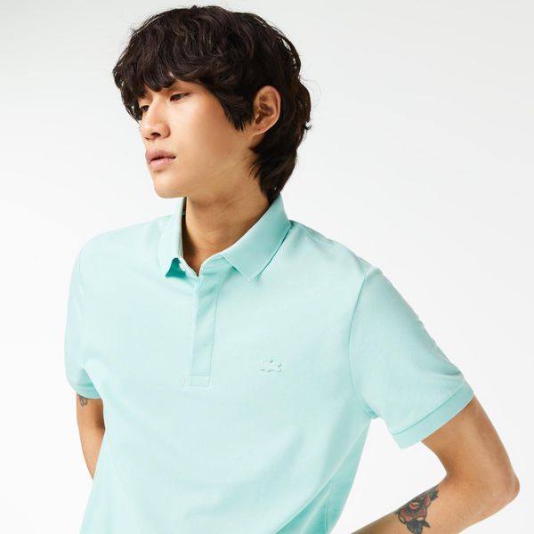  Lacoste Paris Polo Shirt Regular Fit Stretch Cotton Piqué - Green 